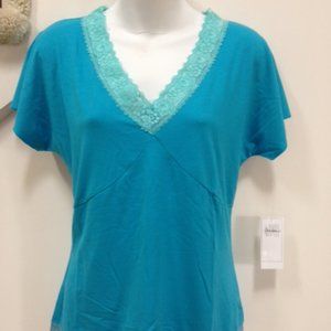 Jason Maxwell Top, Size M, 62% Polyester, 33% Rayon, 5% Spandex